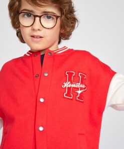 Veste en molleton style collège - Rouge