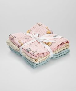 Lot de 3 langes - Rose