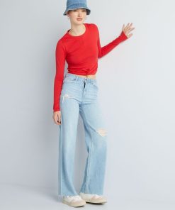 Tee-shirt cropped - Rouge