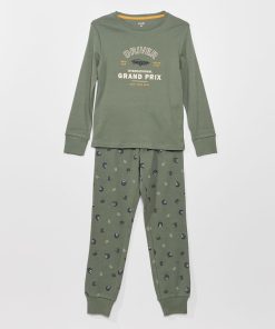 Pyjama en jersey fantaisie - 2 pièces - Vert