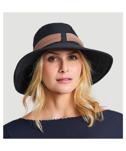 Chapeau souple/capeline Paris Ville Preto/Kaki / UV Line - Noir
