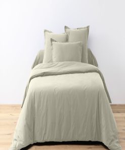 Parure Housse de couette coton uni Passion - Beige clair