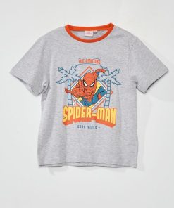 Tee-shirt fantaisie 'Spiderman' - gris