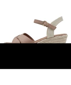 Sandale Compensée Cuir Tamaris - Rose