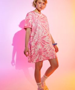 Robe t-shirt tie and die - Rose