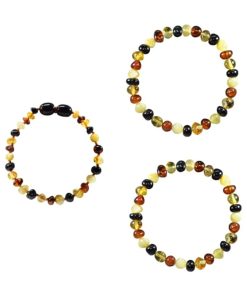 Box bracelet bébé et 2 bracelets Adulte - Ambre - Multi - Multicolore