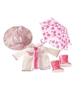 Vêtements pour poupées de 45 cm : Tenue et accessoires de pluie - N/A