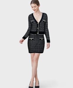 Gilet à carreaux - Noir