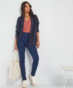 Jegging taille haute stretch - Bleu marine
