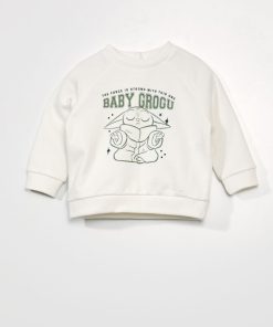 Sweat en molleton 'Grogu' 'Star Wars' - Blanc