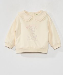 Sweat en molleton 'Bambi' - Ecru