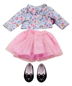 Ensemble pour poupée de 45 à 50 cm : Fleurs et paillettes - N/A