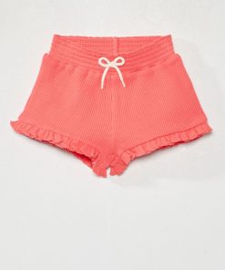 Short en nid d'abeille - Rose