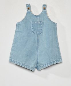 Combinaison courte en denim - Bleu