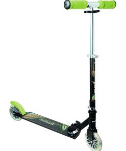 Trottinette en aluminium -noir / vert - avec les roues lumineux - N/A