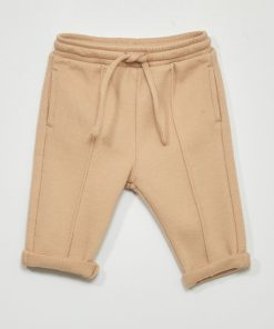 Pantalon en maille piquée - Beige