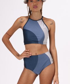 Maillot de bain 2 pièces Bikini Recortes Upf50+ ANTI UV - UV Line - Bleu marine