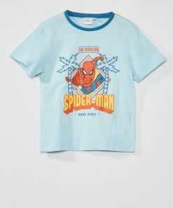 Tee-shirt fantaisie 'Spiderman' - bleu