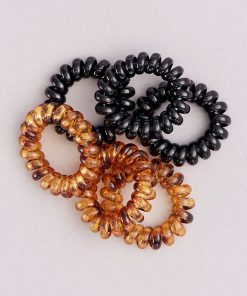 Lot de 6 chouchous tortis - marron noir