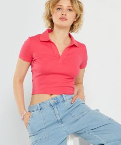 Polo cropped - Rose