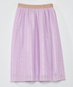 Jupe midi en tulle - Mauve