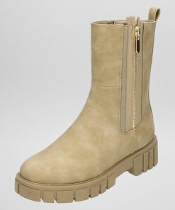 Boots hautes semelles épaisses - Beige