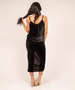 Caraco velours et dentelle FIA - Noir