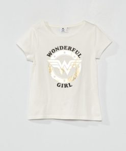 T-shirt à manches courtes 'Wonder Women' - blanc