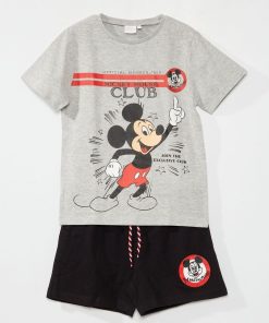 Pyjama court 'Mickey Mouse Club' - 2 pièces - gris