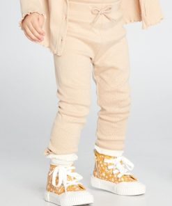 Legging en maille pointelle - Beige