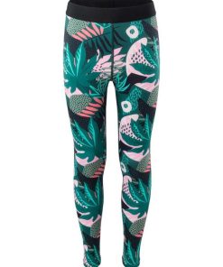 Elbrus Leggings imprimés Jungle de Nanna pour filles - Vert émeraude