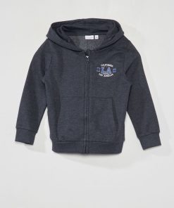 Sweat zippé 'Name It' en molleton - Bleu
