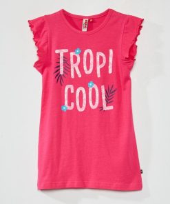 Chemise de nuit 'trop cool' - fuchsia