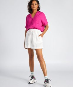 Chemisier en double gaze de coton - Rose