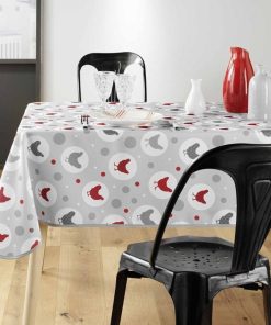 Nappe rectangulaire 150x240 cm Suzette gris - Gris