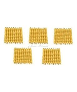 45 barres de 10 perles dorées - N/A