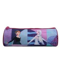 BAGTROTTER Trousse scolaire ronde La Reine Des Neiges / Frozen Violette - Multicolore