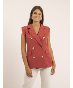 Blazer sans manches UVIDA - Rouge brique
