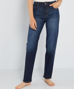 Jean regular taille haute - 34L - Brut