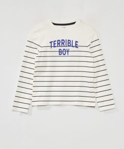 T-shirt en maille jersey 'Terrible boy' - Blanc
