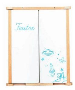 Tableau triptyque en bois naturel - N/A