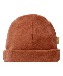 Bonnet en velours bio Copper (naissance) - Marron