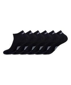 Lot de 6 Paires de Chaussettes Sneackers Homme Taille 43/46 Umbro - Noir