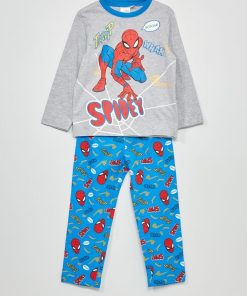 Pyjama 'Spider-Man' de 'Marvel' - 2 pièces - gris/bleu