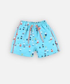 Boxer de bain double protection, - Bleu