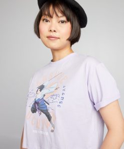 T-shirt crop 'Sasuke' - Violet