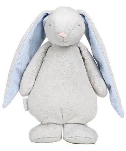 Peluche lapin Gris et Rose l'indispensable - Moonie - Gris