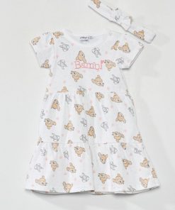 Robe à manches courtes + bandeau 'DS' - Banc