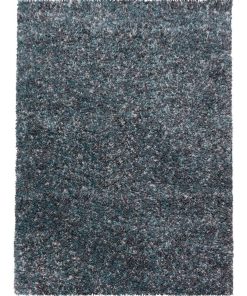Tapis shaggy 200x290 SHAGGY EN Bleu OEKO TEX idéal pour Salle à manger - Bleu