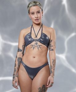 Dance maillot de bain triangle bandeau - Gris Argenté